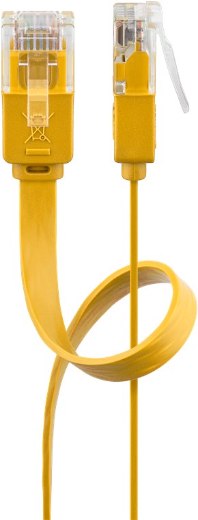 CAT 6 Flach-Patchkabel, U/UTP, gelb