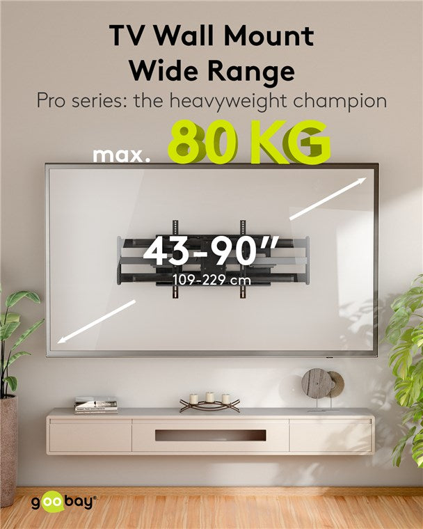 Wide Range TV-Wandhalterung FULLMOTION (XL)