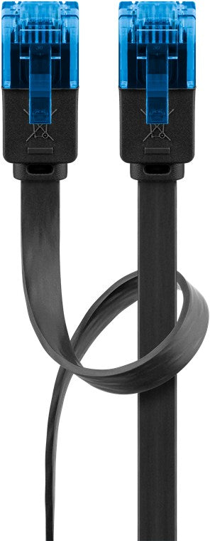 CAT 6A Flach-Patchkabel, U/UTP, schwarz