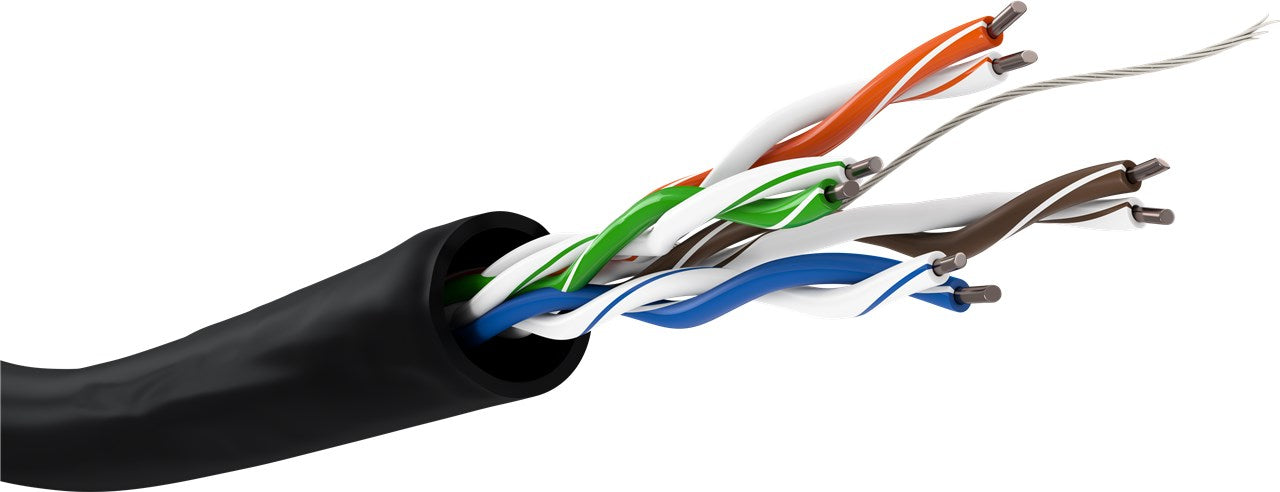 CAT 5e Outdoor Netzwerkkabel, U/UTP, schwarz