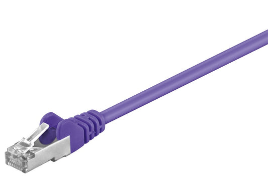 CAT 5e patch cable, SF/UTP, purple