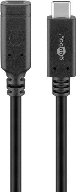 USB-C™-Verlängerung USB 3.2 Generation 2, 1 m, schwarz