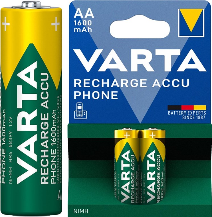 AA (Mignon)/HR6 (58399) Akku - 1600 mAh, 2 Stk. im Blister