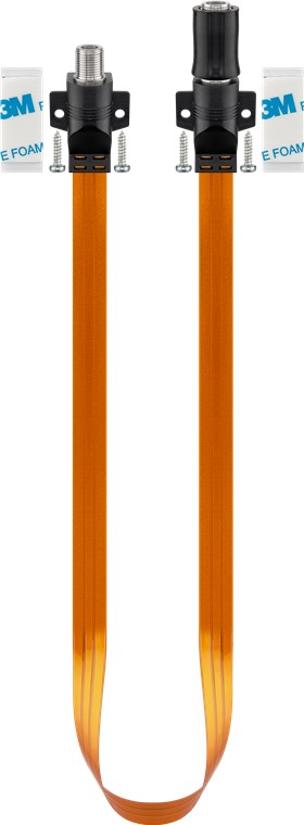 Wasserdichte SAT-Fensterdurchführung, extrem flach (0,3 mm)