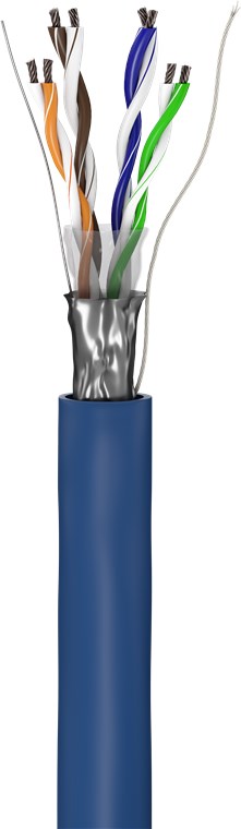 CAT 5e Netzwerkkabel, F/UTP, 100 m, blau