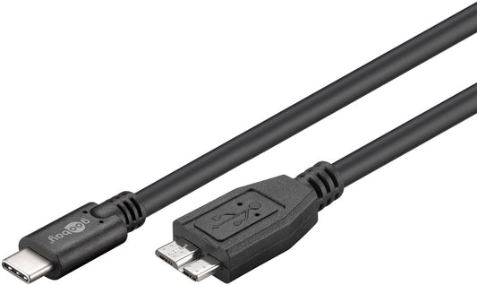 USB-C™-auf-Micro-B-Kabel, 1 m, schwarz
