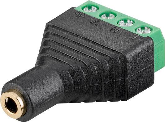 Terminal Block 4-Pin &gt; Jack 3.5 mm socket (4-Pin, stereo)