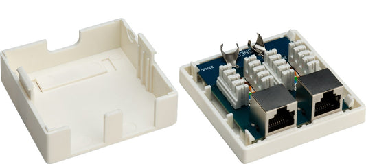2-Port RJ45-Anschlussdose, CAT 6, STP