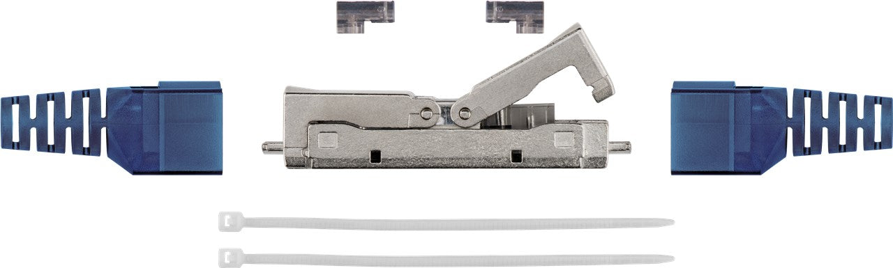 Werkzeugloser Kabelverbinder "Slim" CAT 6A, STP geschirmt