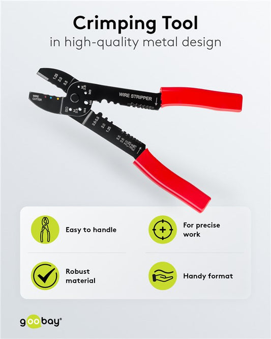 Yalıtımlı ve yalıtımsız kablo pabuçları için sıkma pensesi