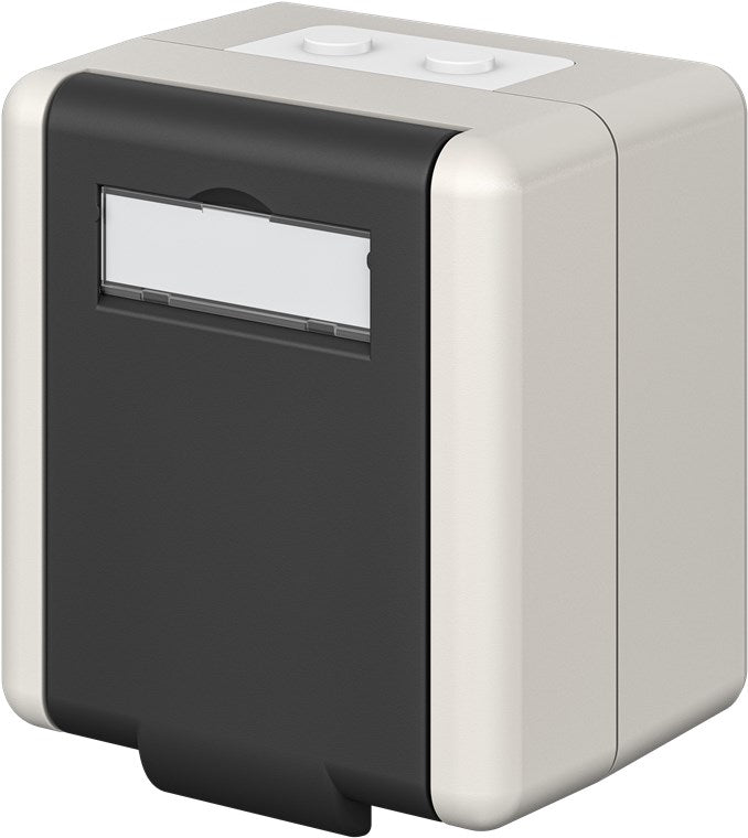 Outdoor-Aufputzdose IP44, 2x Keystone-Ports,