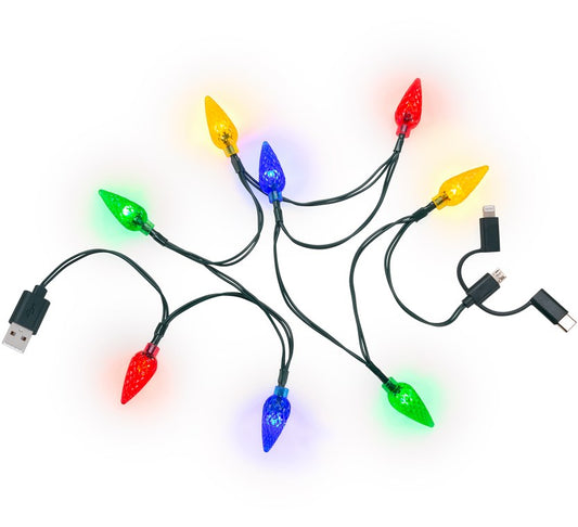 Smartphone-USB-Ladekabel mit LED-Leuchten