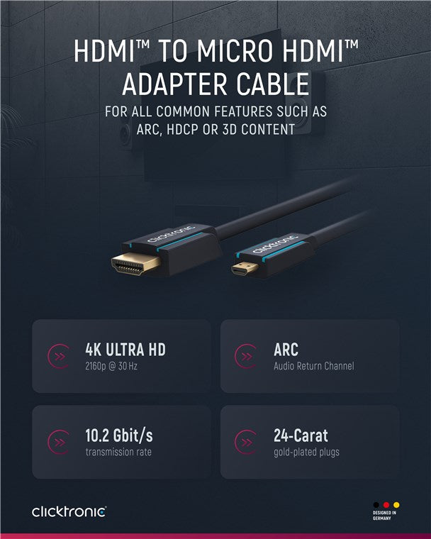 HDMI™ to Micro HDMI™ adapter cable