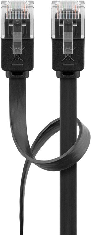 CAT 6 Flach-Patchkabel, U/UTP, schwarz