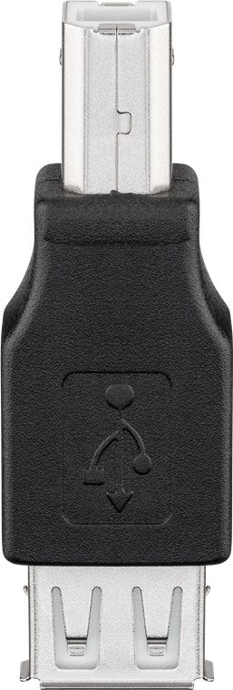 USB-A-auf-USB-B-Adapter, schwarz