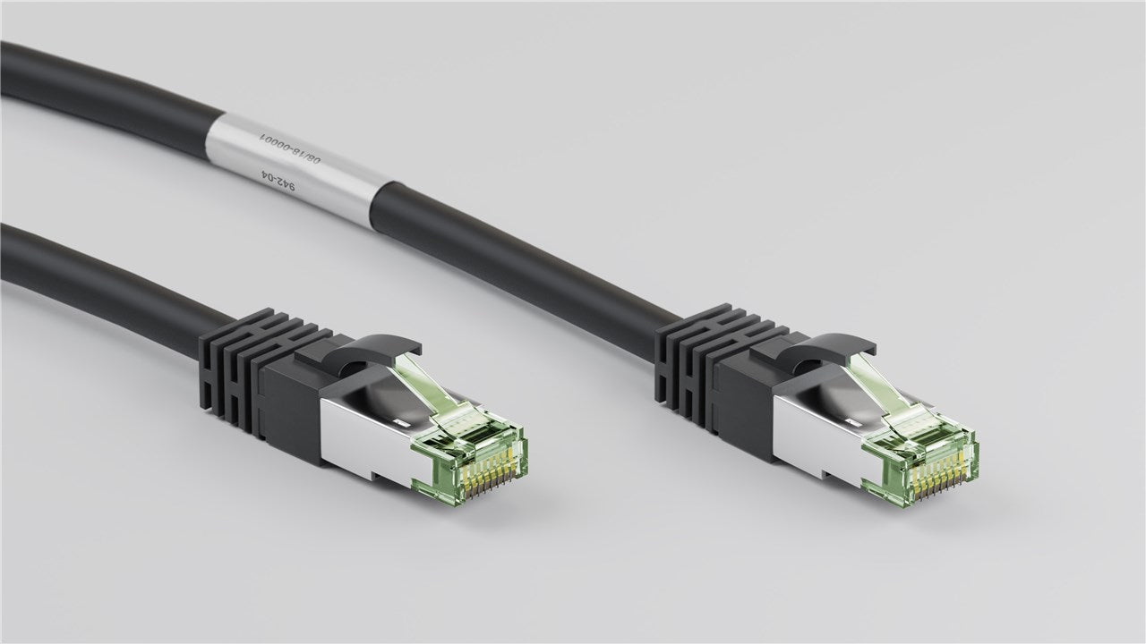 CAT 8.1 patch cable, S/FTP (PiMF), black