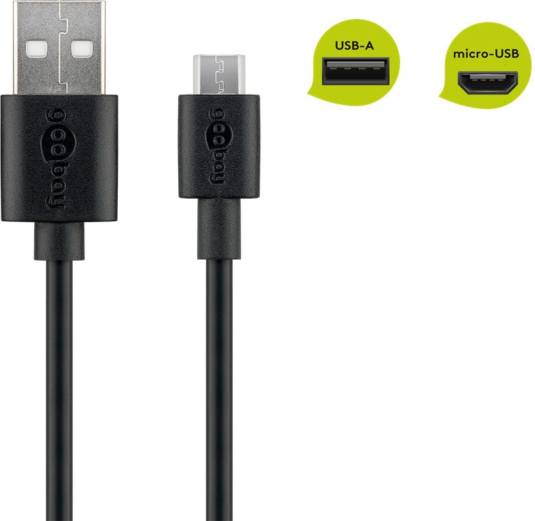 Micro-USB charging and synchronization cable