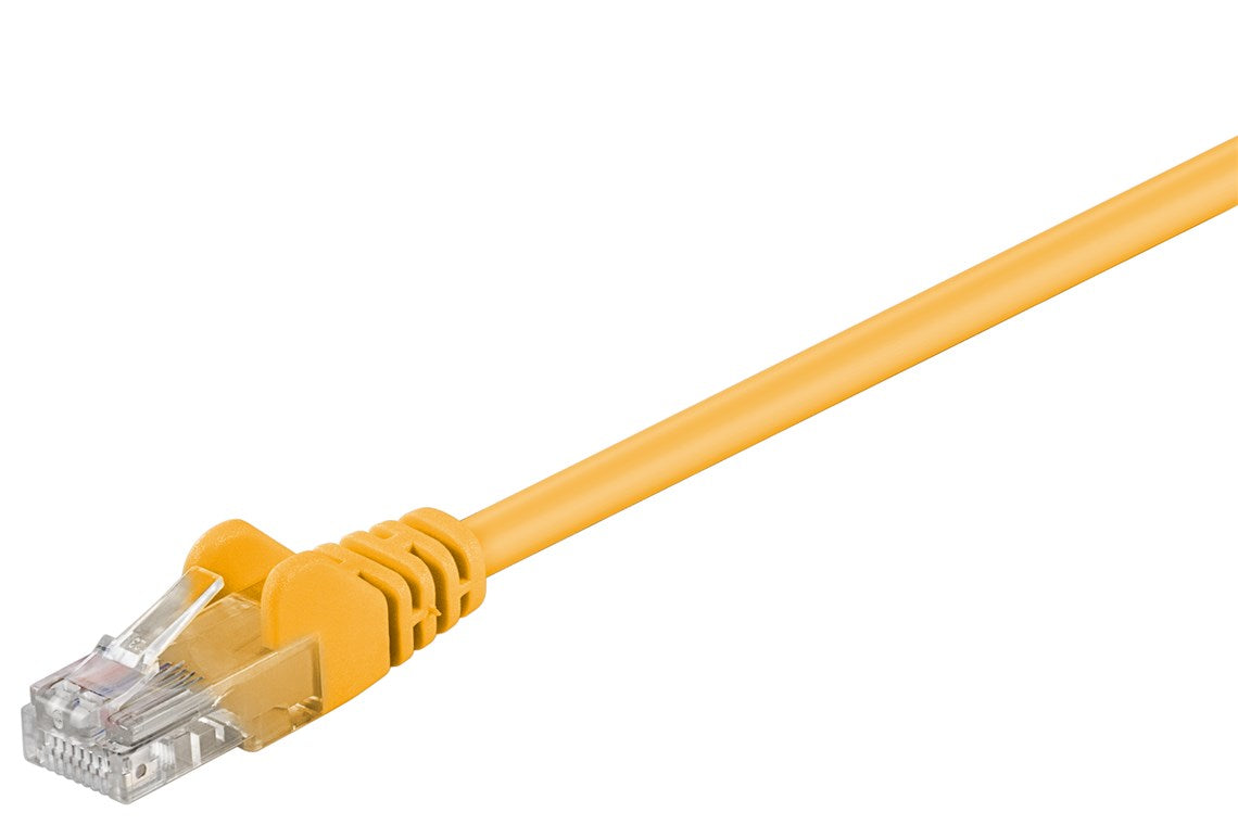 CAT 5e patch cable, U/UTP, yellow