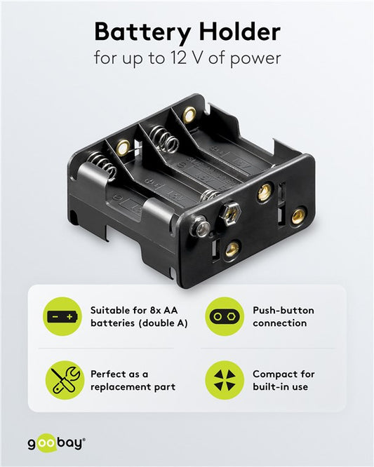 8x AA (Mignon) Batteriehalter