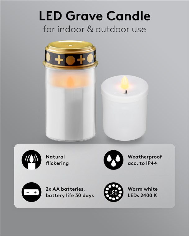 LED grave light, white