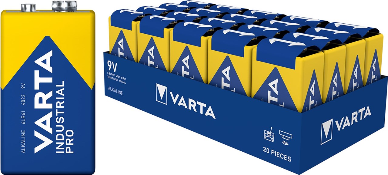 6LR61/6LP3146/9 V Block (4022) Batterie, 20 Stk. Karton, foliertes Tray