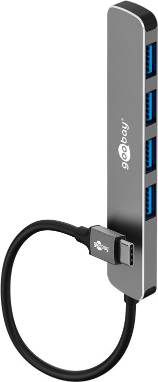 Slim 4-Port USB-Hub, USB-C™ auf USB-A, 5 Gbit/s