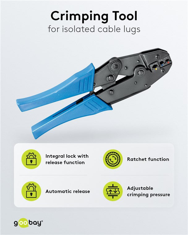 Yalıtımlı kablo pabuçları için sıkma pensesi