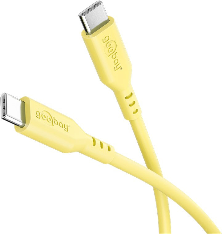 USB-C™-Silikonkabel, 1,5 m, gelb